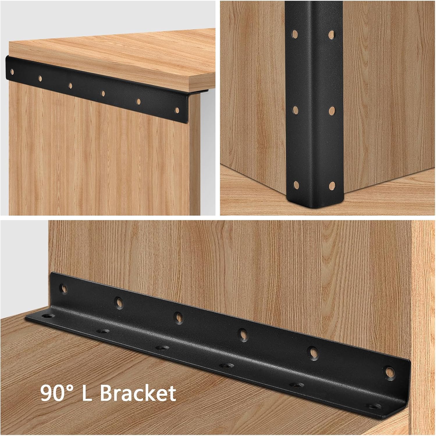 4PCS Angle Brackets, L Corner Brackets Stainless Steel, Wood Metal Joining Fixing Repairing Jointing Furniture Shelves Cabinets for Home Barn Shed Garage Gardens Reinforcement with Screws 27x27x275mm 7 81r1HLHLoQL. AC SL1500