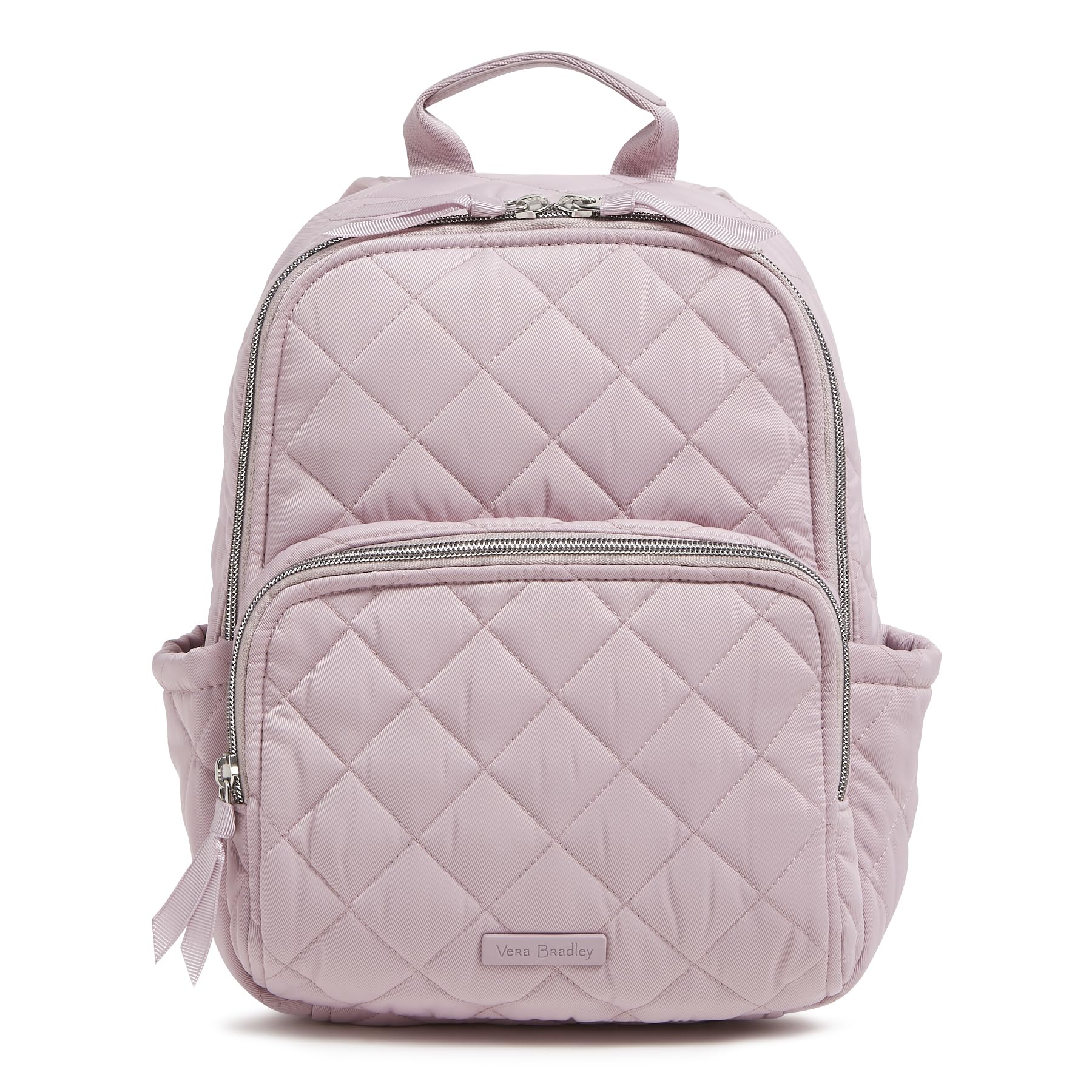 Vera Bradley Women's Performance Twill Small Backpack Bookbag, Hydrangea Pink, One Size
