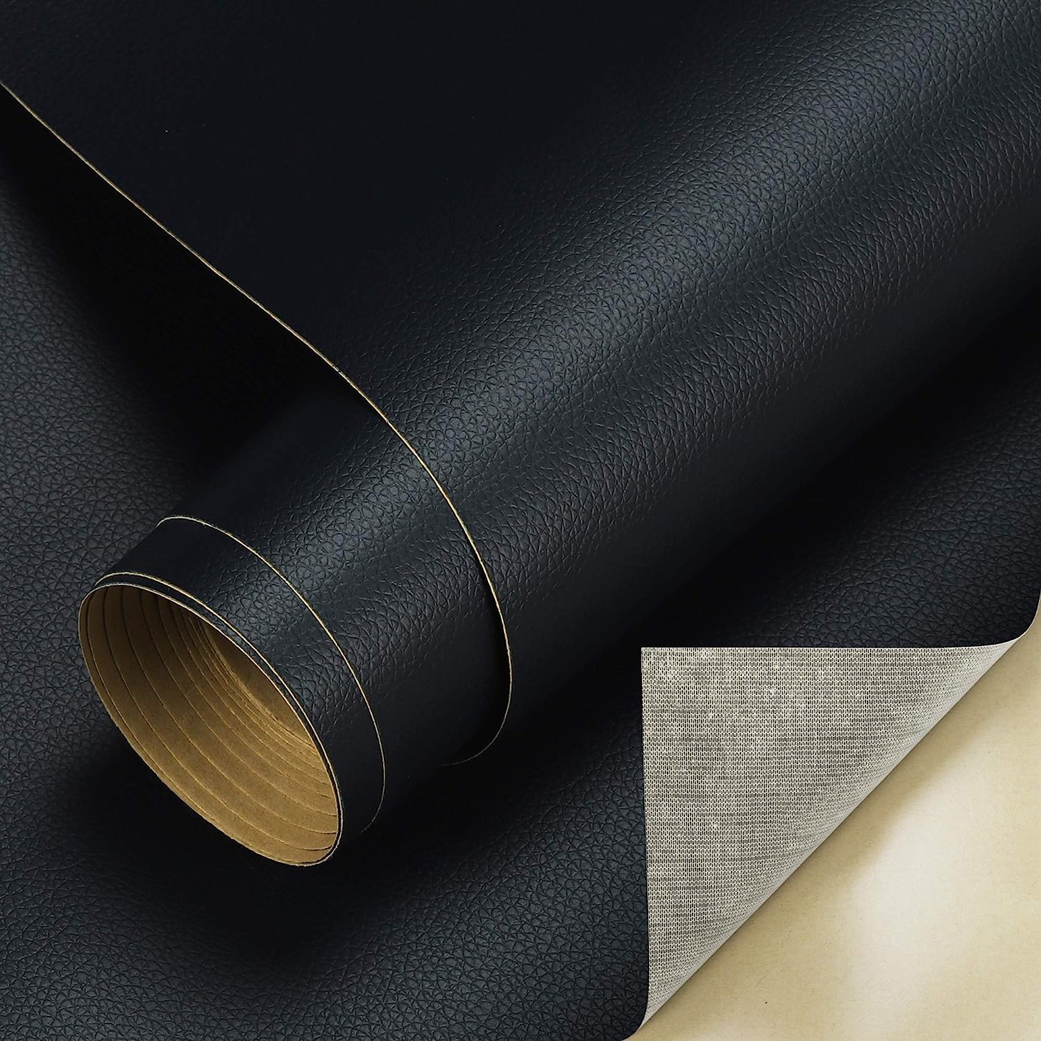 FYCAN Repair Tape Self-Adhesive for Furniture Sofas Car Seats Chair Couches Handbags Jackets Decorative Home Hotel Wall Fabric Material Sheets for Chairs Sofa Handbag Car Seats Waterproof 2pcs(Black)