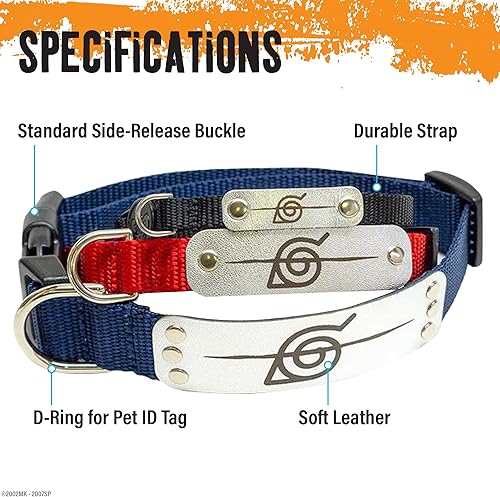 Miniatura 8 de Naruto - Collar de perro para perros grandes, medianos y XS y pequeños, collar para perros de anime con licencia oficial de Naruto Shippuden Hidden