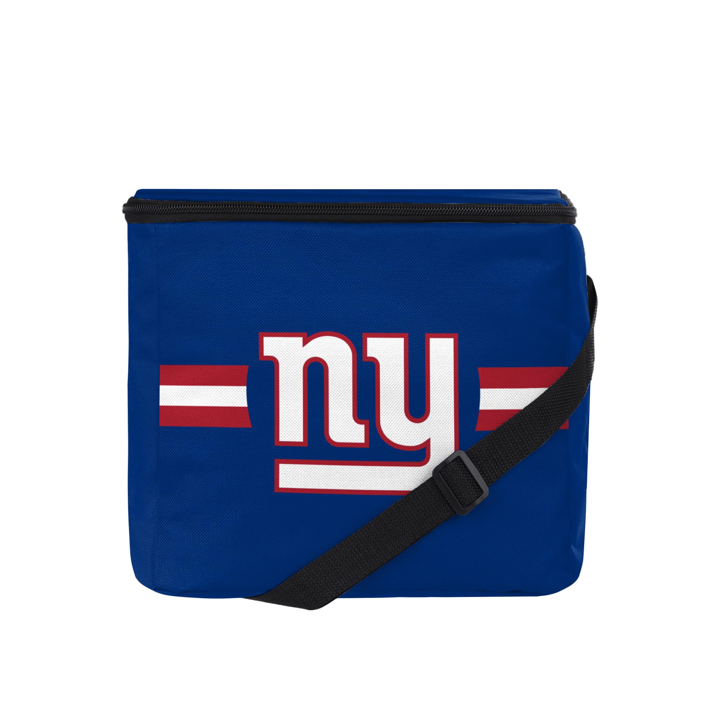 FOCO NFL Officially Licensed Primary Logo Team Stripe 6 or 12 Pack Soft Insulated Game Day Football Lunch Tote Cooler - New York Giants - 6 Pack