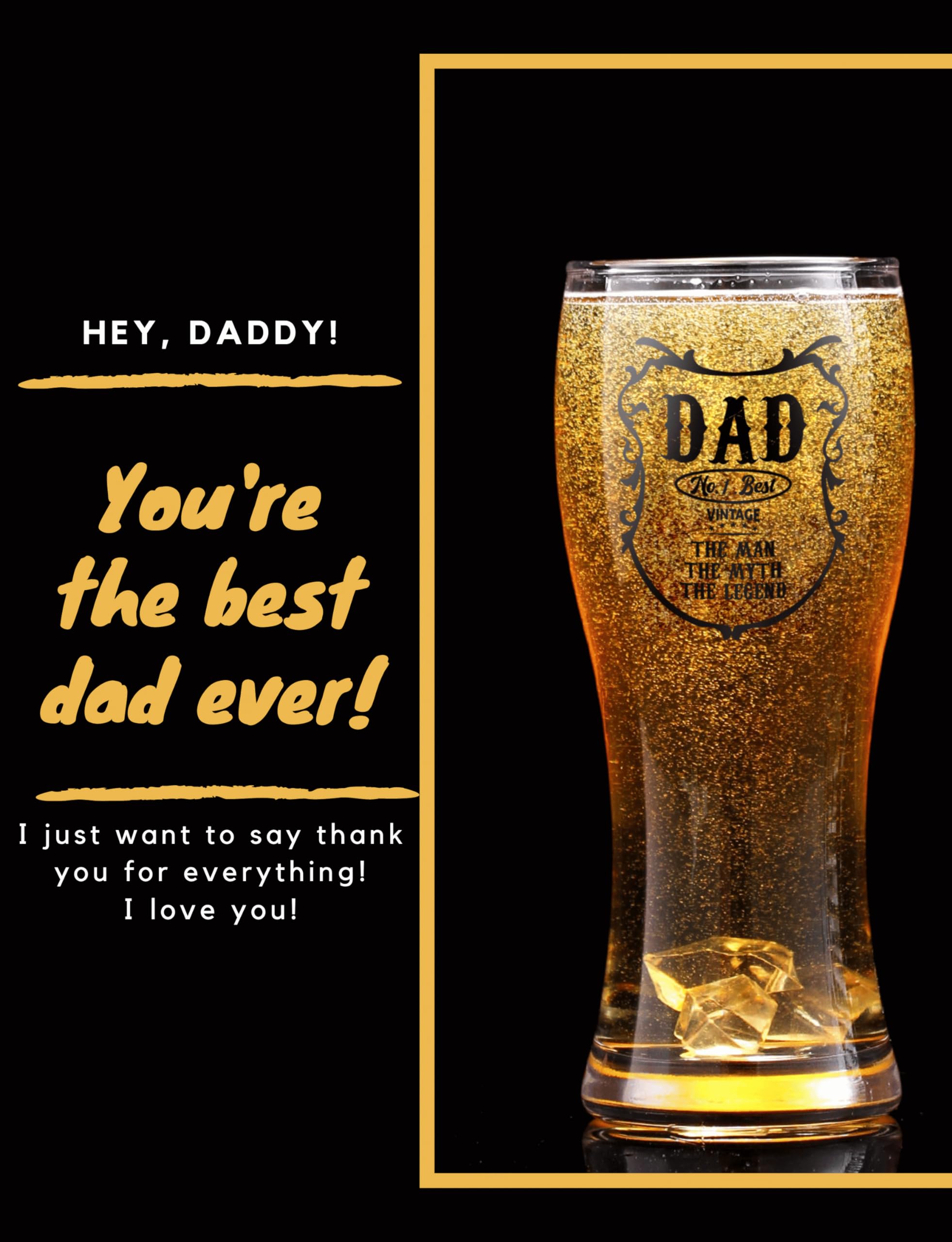 Onebttl Verre à Bière Pour Papa, Cadeau Pour La Fête Des Pères - 12