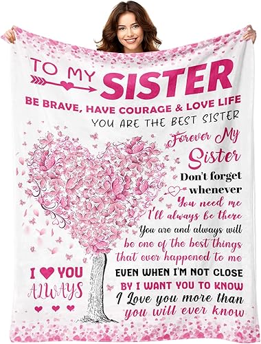 Birthday Gifts for Sister - Sisters Blanket Gifts from Siste - Mother's Day Gifts For Sister