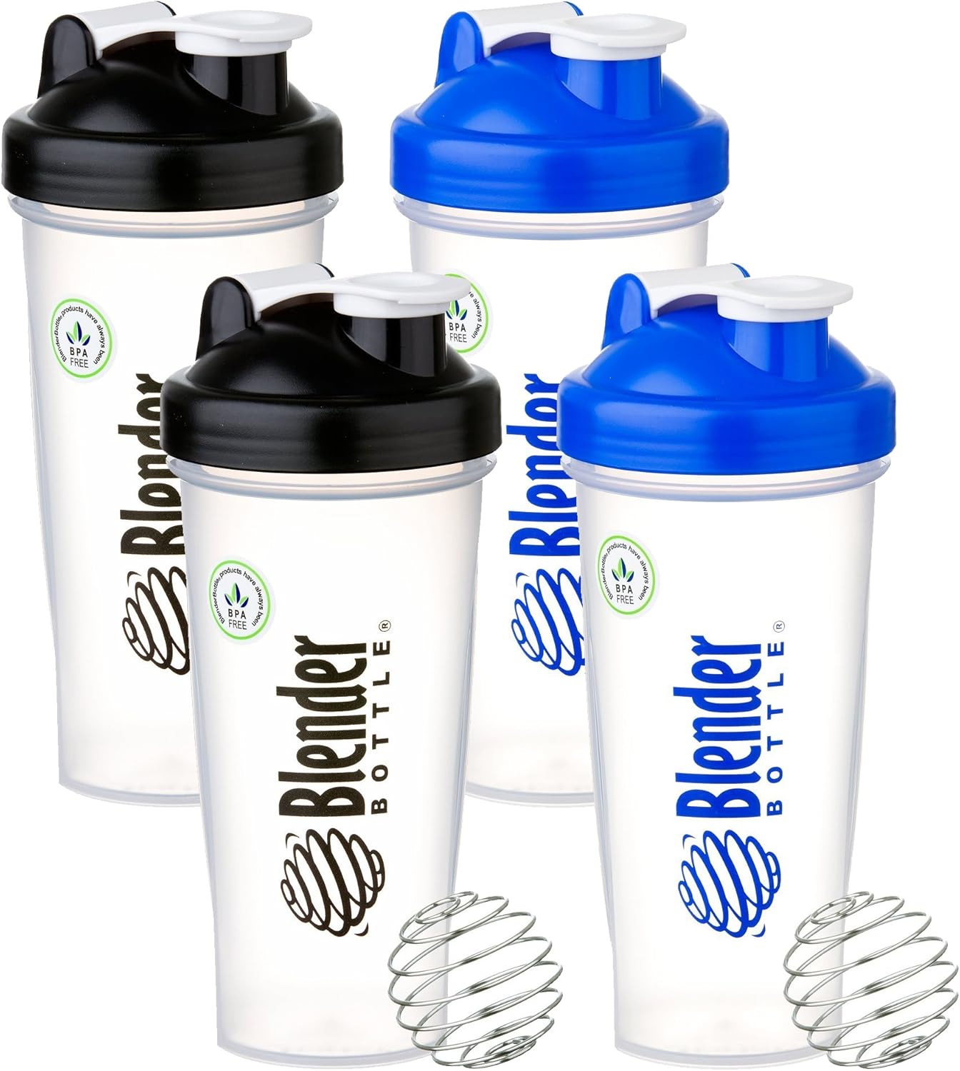 Sundesa Blenderbottle with Blenderball, Pack of 4 (2 Black