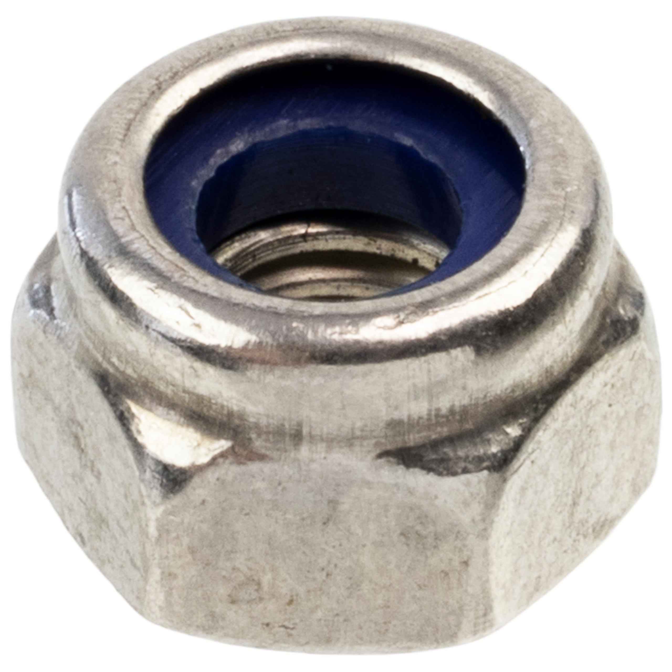 AERZETIX - Set di 100 Dadi di bloccaggio M4x0.7mm esagonali con filettatura metrica - in acciaio inossidabile A2 - colore argento - alta resistenza per montaggio fissaggio generico