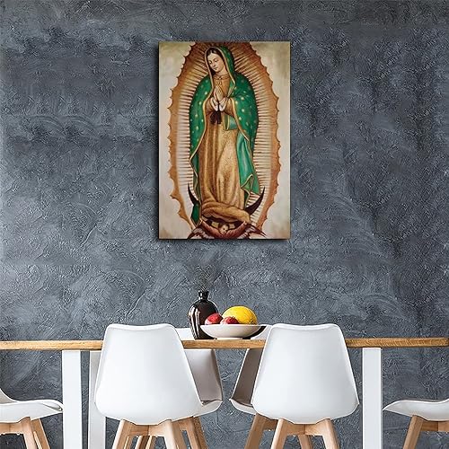 Miniatura 4 de Póster artístico en lienzo de The Basilica of Our Lady of Guadalupe y arte de pared, moderno póster de decoración familiar para dormitorio, 16 x 24