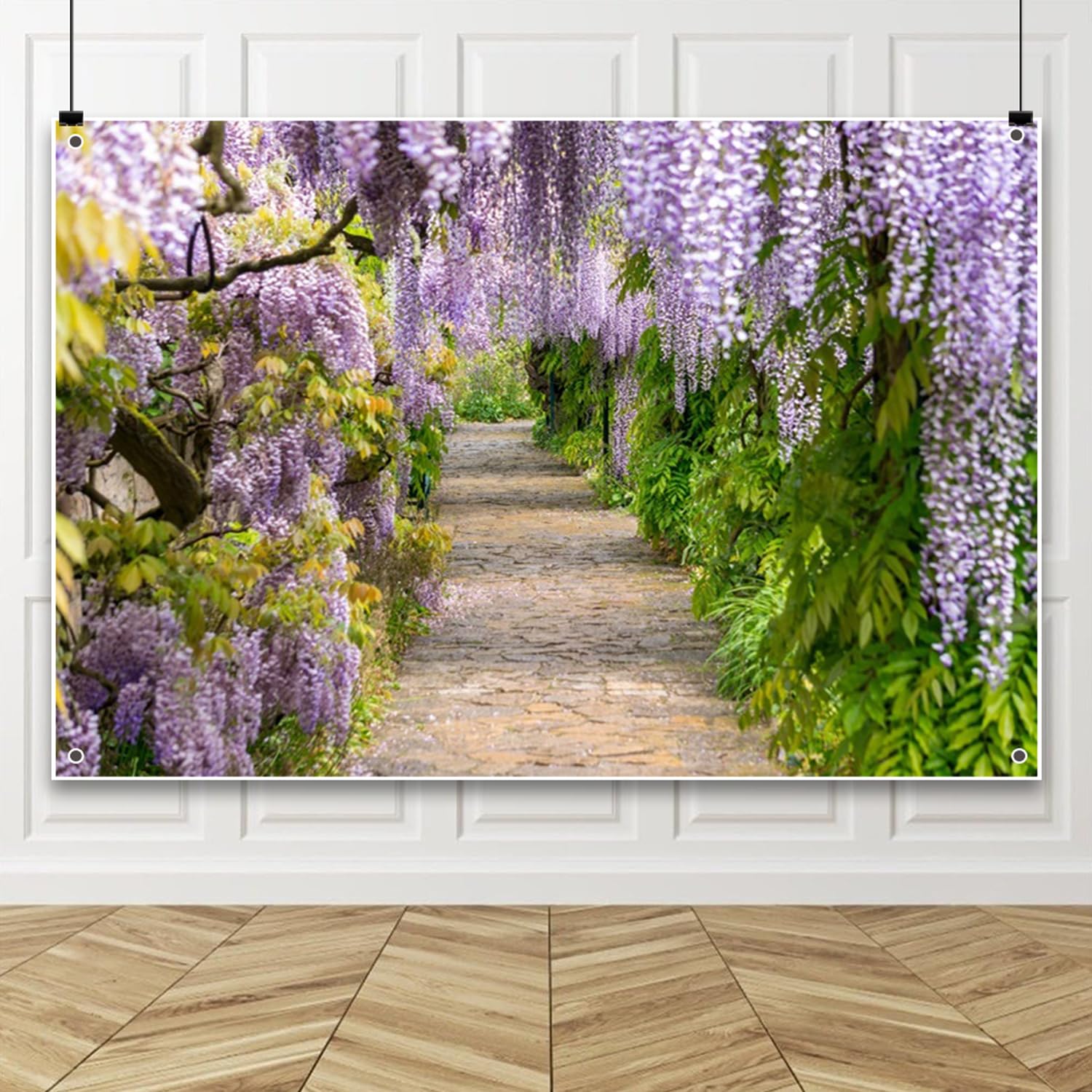 背景布【　フラワーMIX F　】サンプル　ペット、ドール撮影用　ラベンダー藤の花 Amazon | Qinunipoto 背景布 藤の花 紫の花撮影布 1.5x1m 夏の花壁掛け