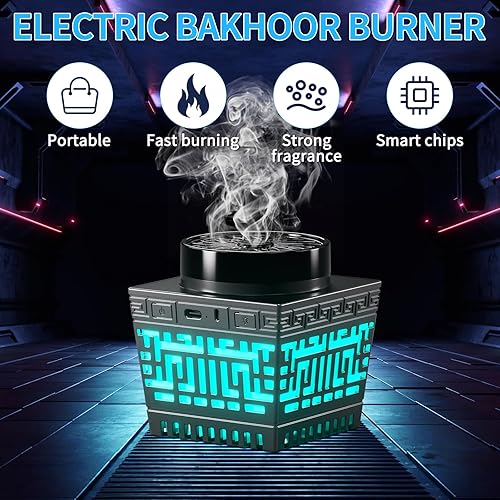 Miniatura 6 de Mini quemador de incienso portátil Bakhoor recargable USB difusor de aroma eléctrico árabe soporte de incienso musulmán decoración del hogar