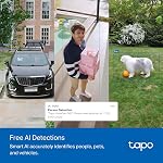 Tapo 4K Solar-Powered Outdoor Camera Wireless, 360° View, No Monthly Fee, Person/Vehicle Detection, 24/7 Time-Lapse Capture, Starlight Color Night Vision, SD/Cloud Storage, Works w/Alexa & Google Home