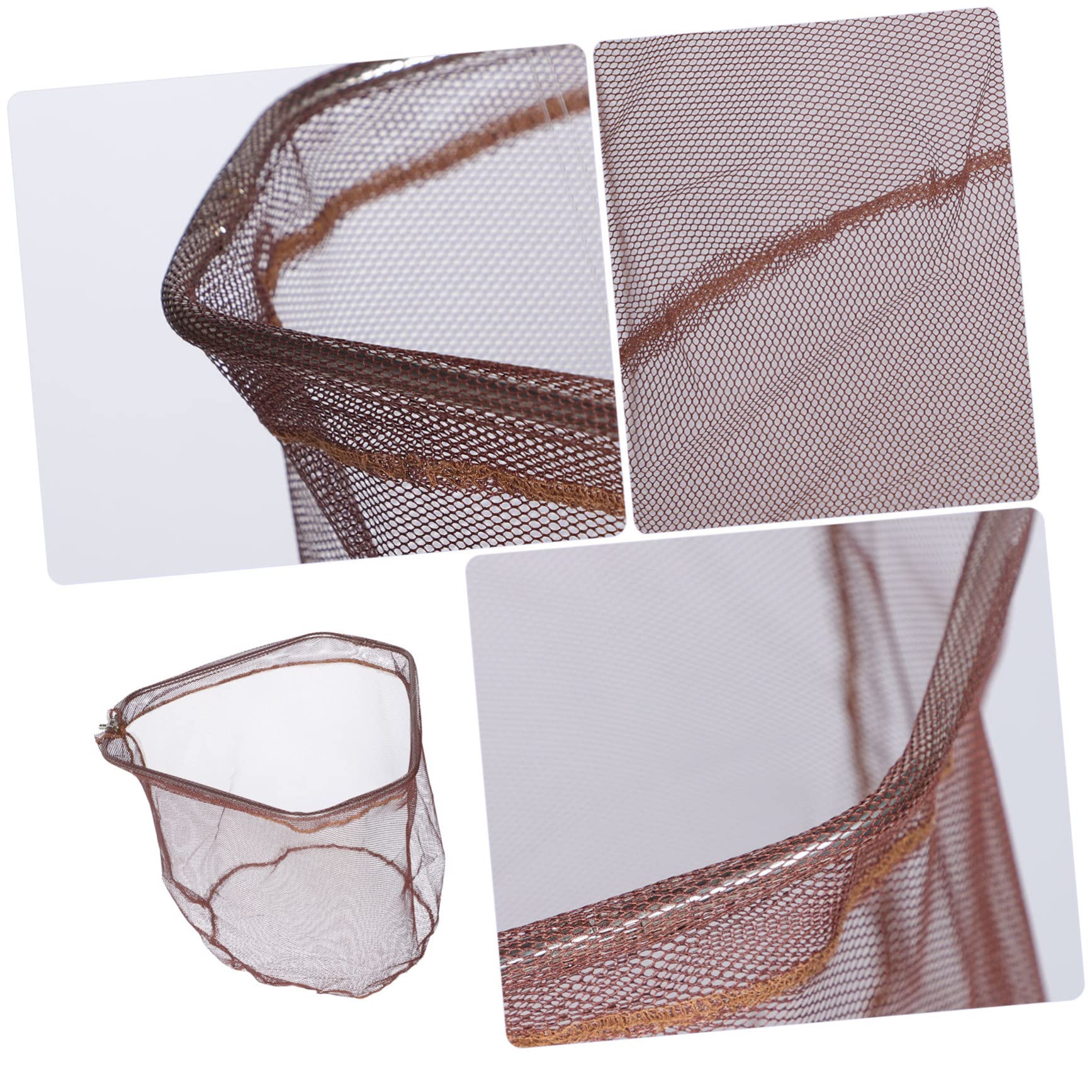 BESPORTBLE forniture per la cattura del pesce fishing net pesce rosso coperchio sostituzione rete da immersione rete sostitutiva rete da pesca multiuso Acciaio inossidabile Light Brown