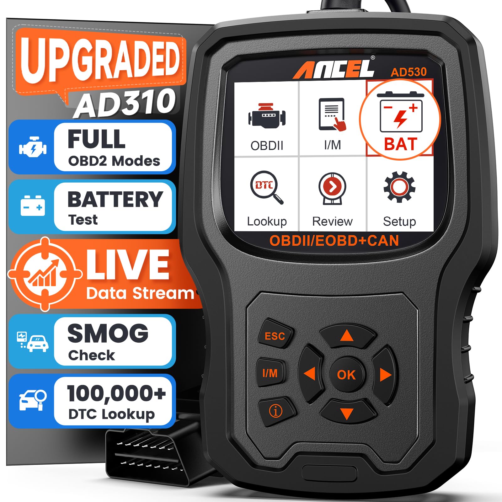 ANCEL AD530 Vehicle OBD2 Scanner Car Code Reader Diagnostic Scan