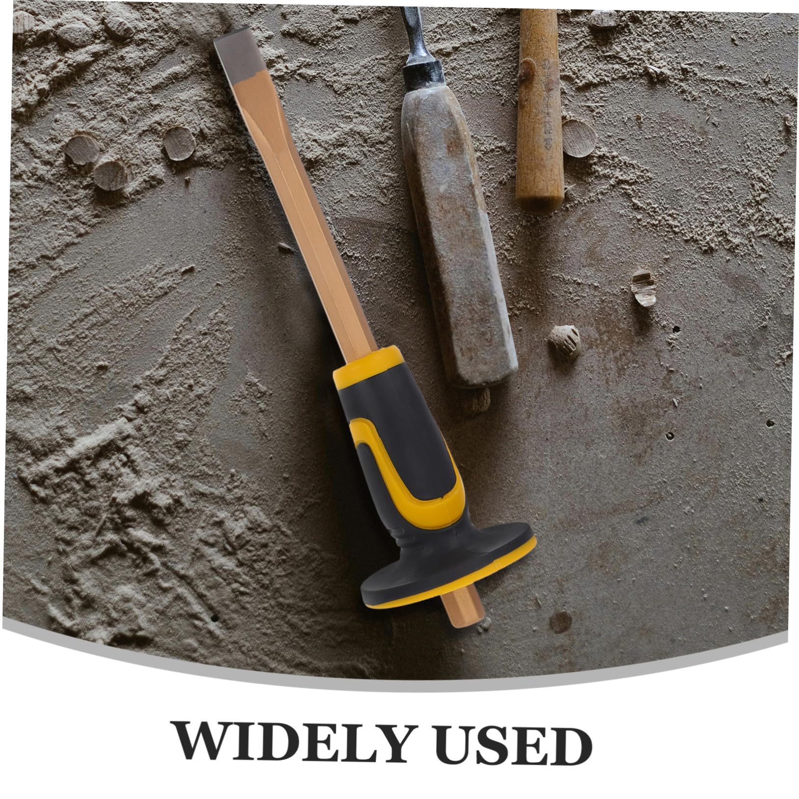 ULTECHNOVO 3pezzi Scalpello Da Muratore Heavy Duty Con Protezione Per Mano Utensile Per Lavori Muratura Taglio e Scultura Di Pietra Mattone