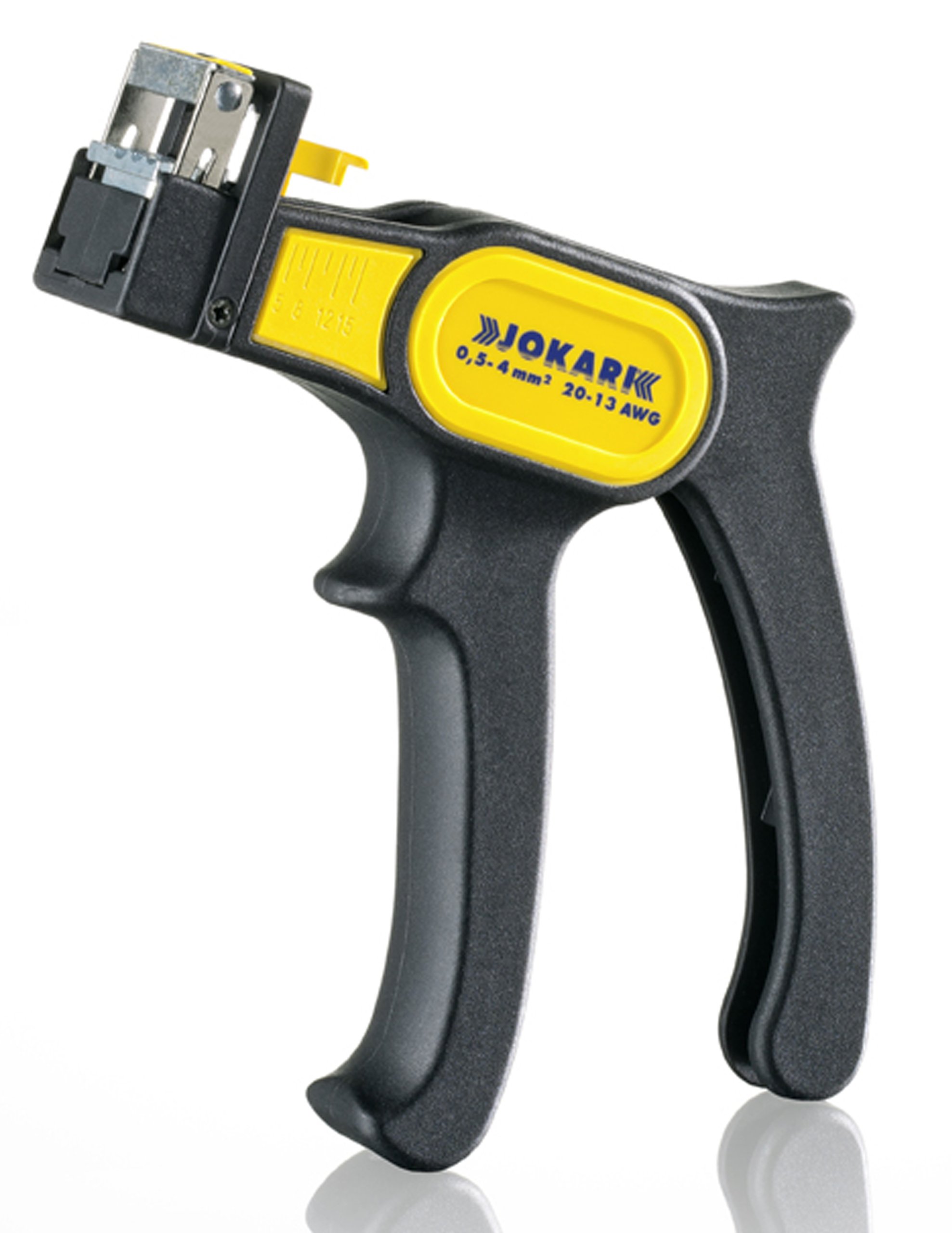 Jokari 20450 Ergonomic High Strip Automatic Wire Stripper for Wires from 0.5mm-4mm, 21.4cm L x 11.7cm W x 2.7cm H