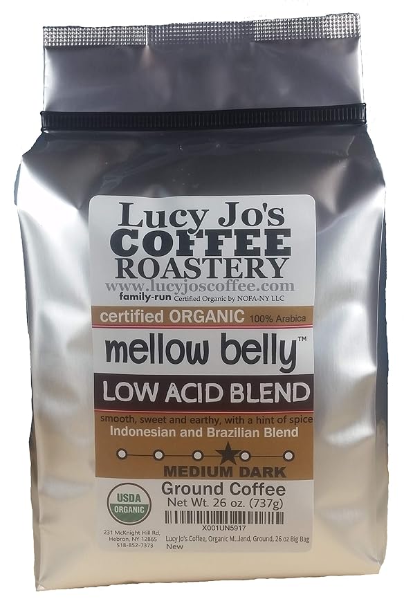 Lucy Jo's Coffee, Organic Mellow Belly Low Acid Blend