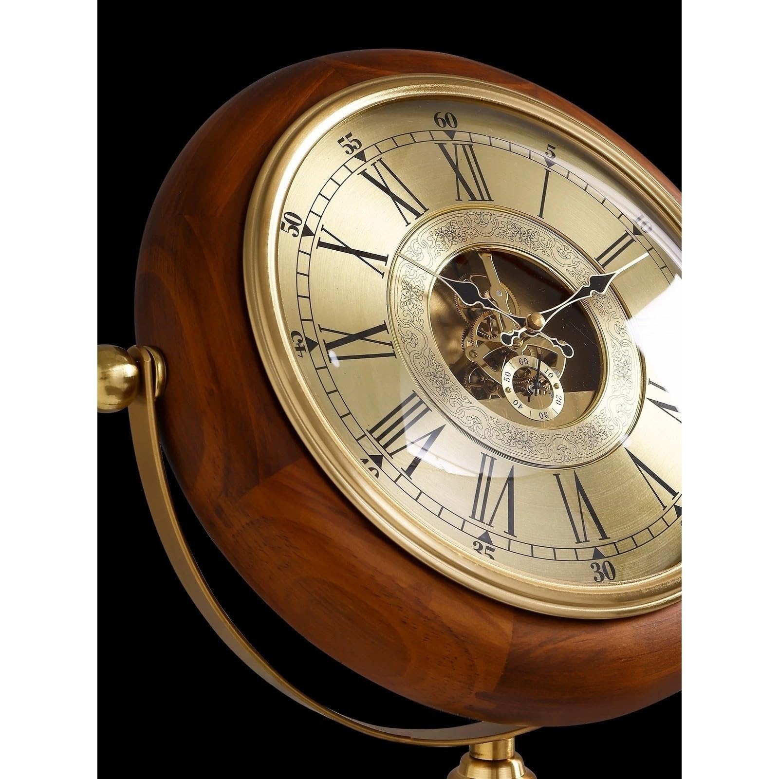 Reloj de pie Reloj de piso metal trípode mecánico cuarzo silencioso