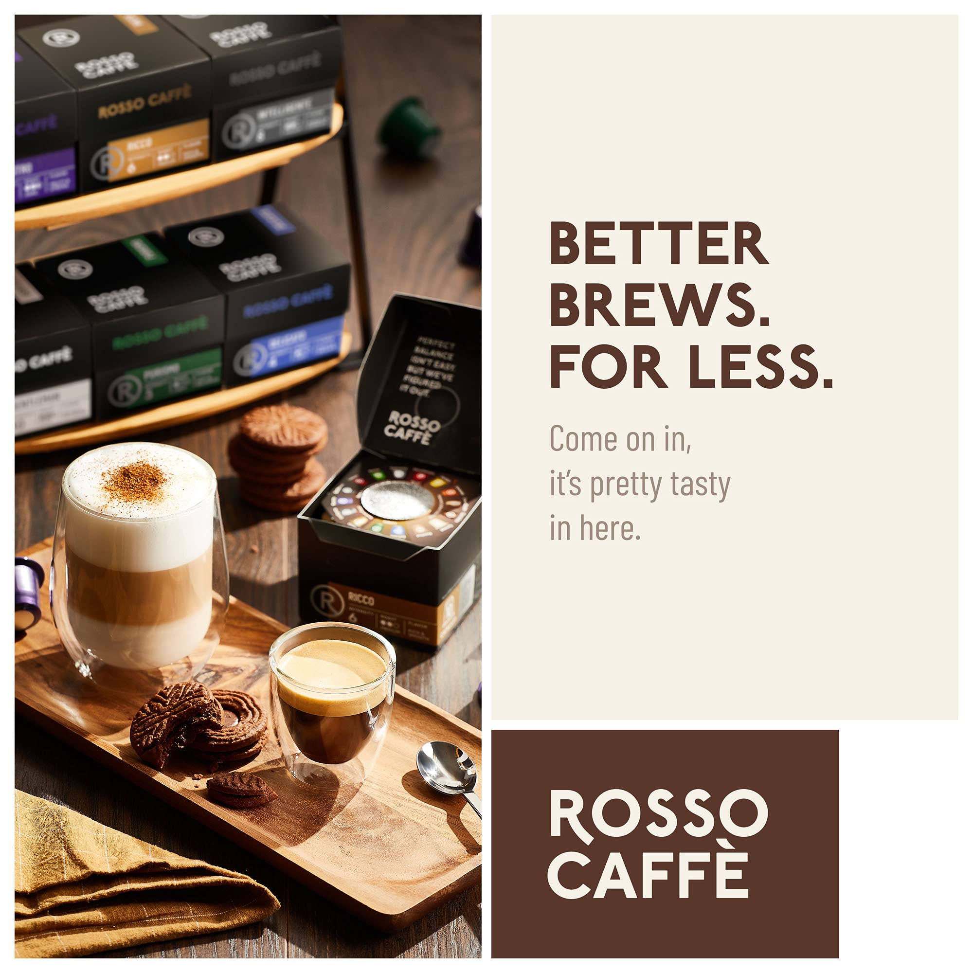 Rosso Coffee Capsules for Nespresso Original Machine 60 Gourmet