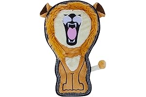 Outward Hound Tough Seamz Lion Stuffed Plush Dog Toy