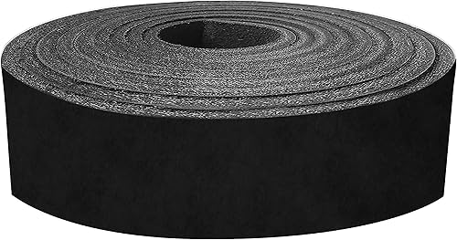 ELW - Correas negras de 5-6 oz (0.079-0.094 in) de ancho, cinturones, tiras de 1 pulgada de ancho x 40 pulgadas de largo (1.0 in x 3.5 ft) de cuero
