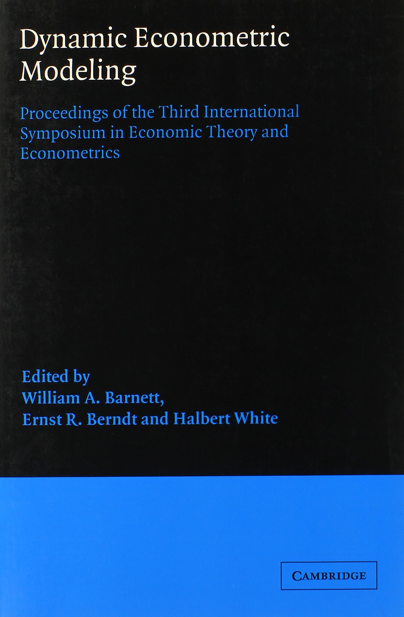 Dynamic Econometric Modelling: Proceedings of t. Barnett<|