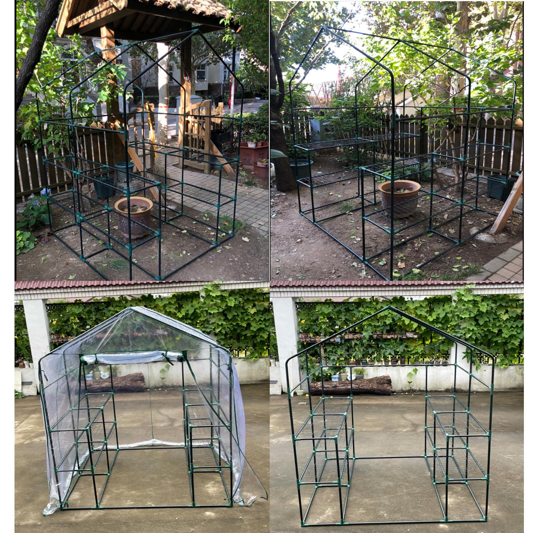 ガーデニング 家庭菜園 ガーデンハウス 温室 3段 観葉植物 ガーデンハウス 小型 ビニールハウス 3段 温室 植物 植物棚 園芸