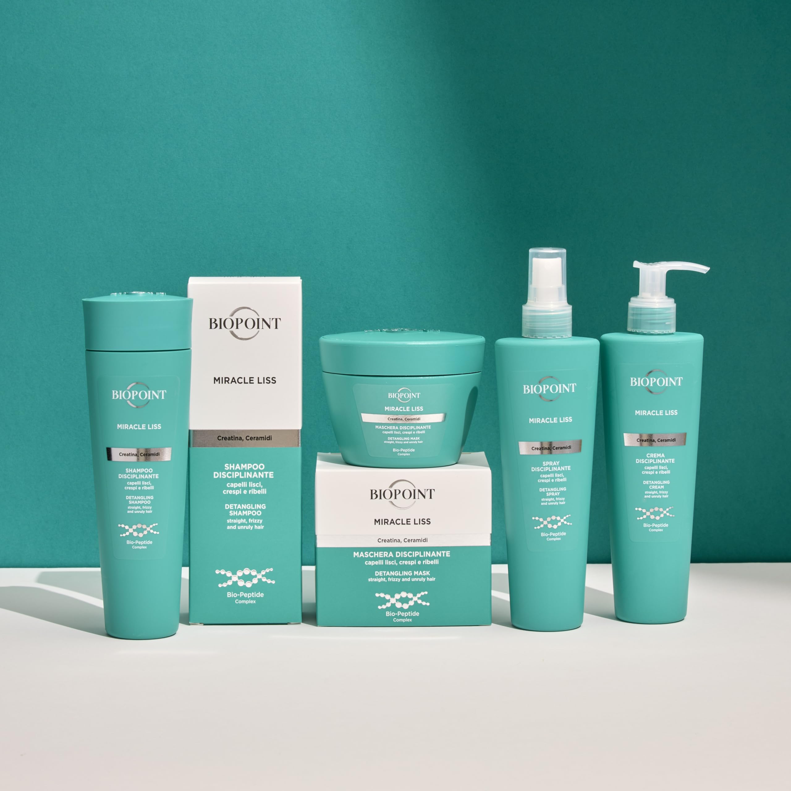 Biopoint Miracle Liss Spray do włosów bez spłukiwania 72 h, działanie przeciw puszeniu, gładkość 72 h, nadaje miękkości i lekkości, 200 ml