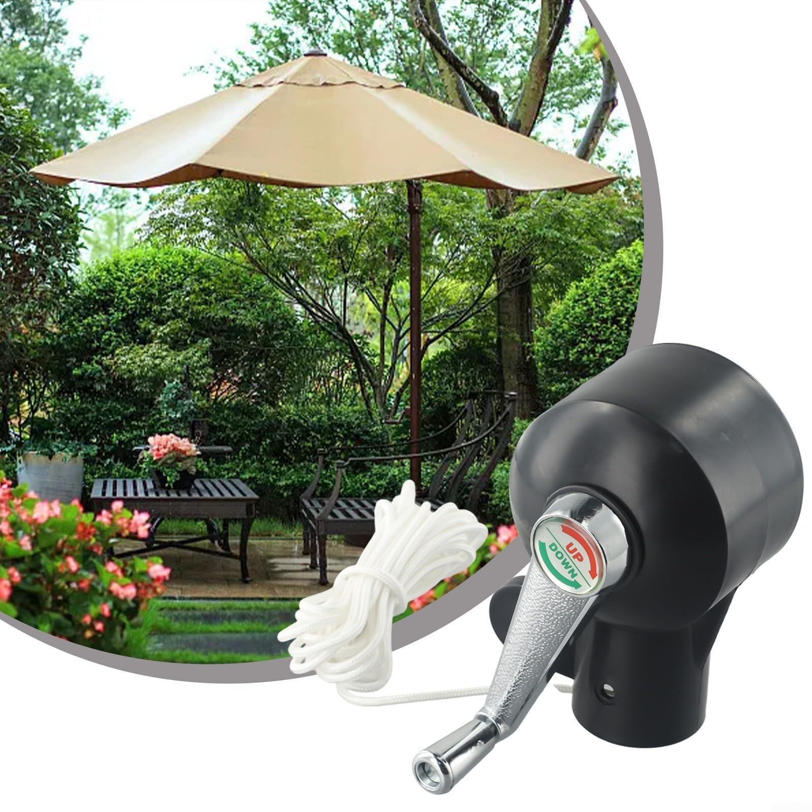 Manivelle de rechange pour parasol d'extérieur pour une durabilité accrue