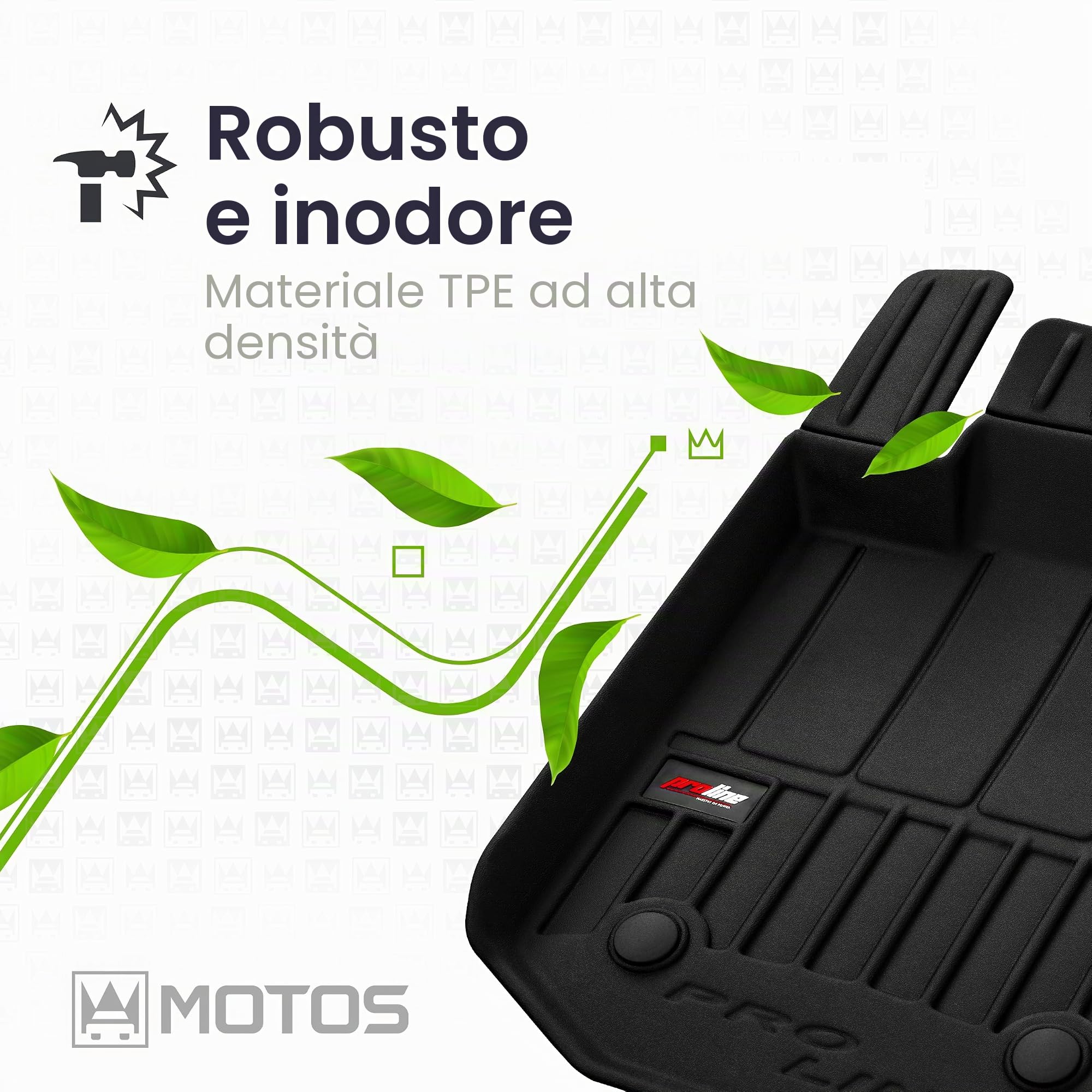 MOTOS Tappetini in gomma per auto adatto per Omoda 5 dal 2022 Migliorate il vostro comfort di viaggio con il tappetino antiscivolo per auto 3D.