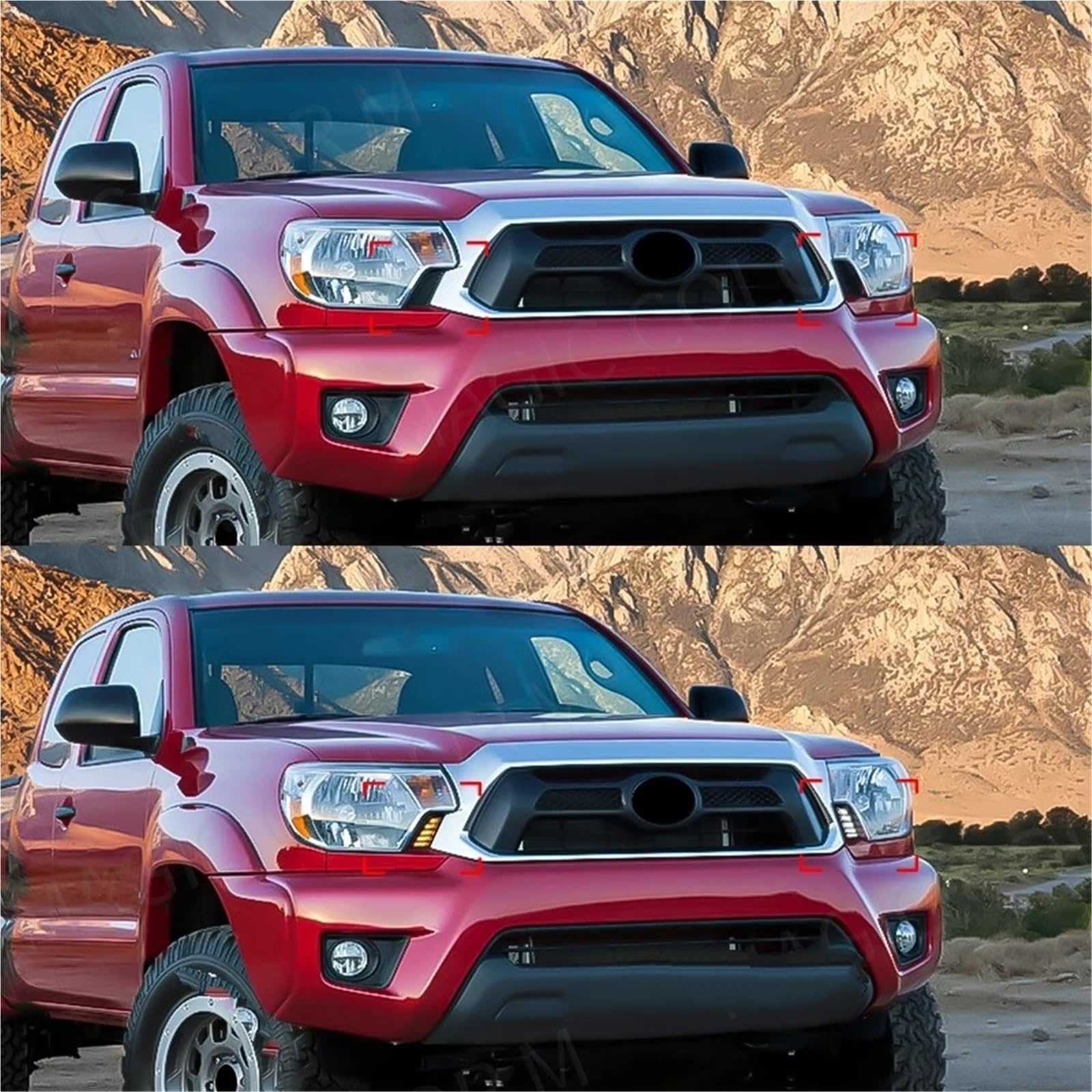 Gruppo Ottico Anteriore Luci Diurne A LED DRL Per Auto Da 12 V Bianche Indicatori Di Direzione Gialli Accessori Per Toyota Per Tacoma 2012 2013 2014 2015 Fari Auto