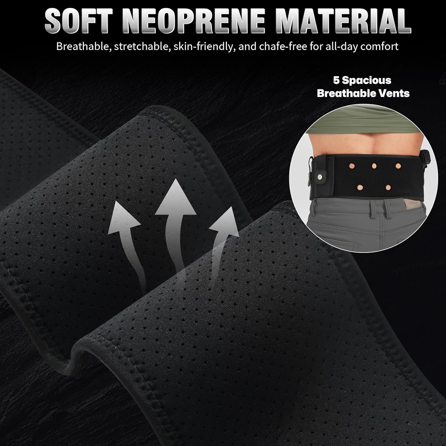 Belly Band Holster for Men & Women - Comfortable Carry Gun Holster with Breathable Neoprene, Fits Glock 17-43X, Taurus, Ruger LCP, S&W M&P Shield for Most Pistols and Revolvers - Image 2