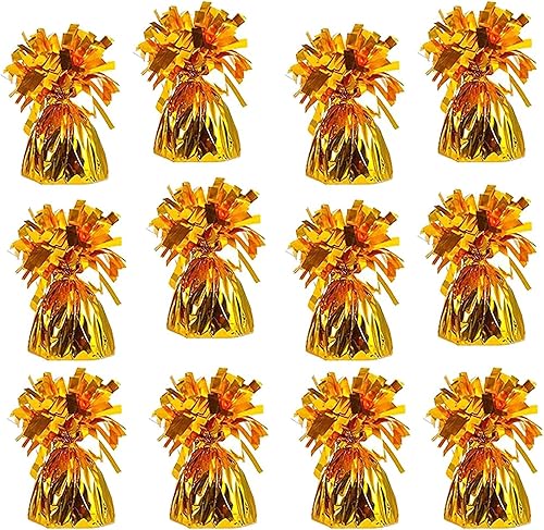 Miniatura 10 de Pesas metálicas para globos, recuerdos de fiesta de cumpleaños, regalos novedosos y mordazas, 5.5 pulgadas, paquete de 12 unidades (negro)