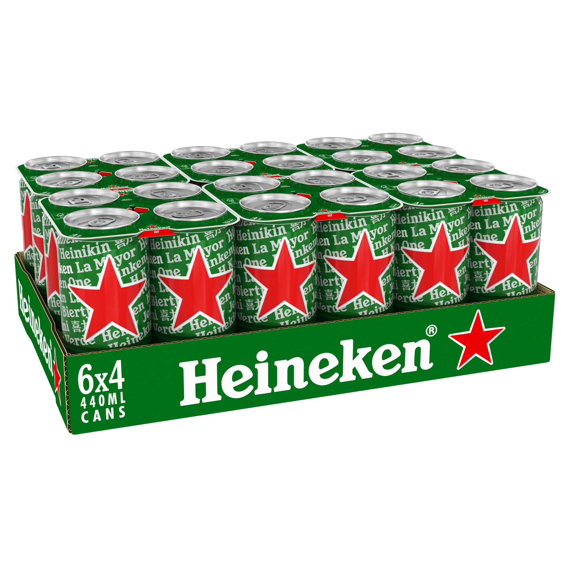 Heineken Lager Beer Cans, 24 x 440ml