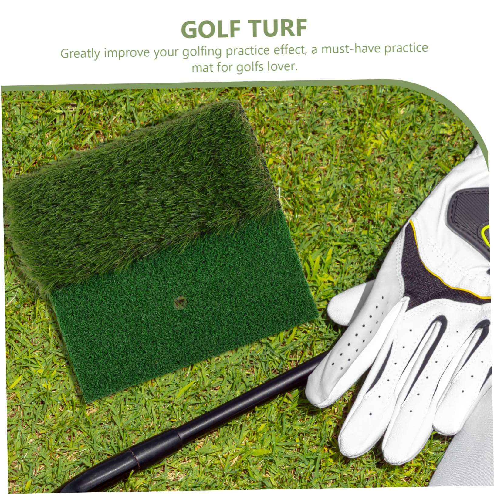 ibasenice Tapete de Golf para Interior Césped Artificial de Práctica Tapete de Putting para Golf para Sala de Estar