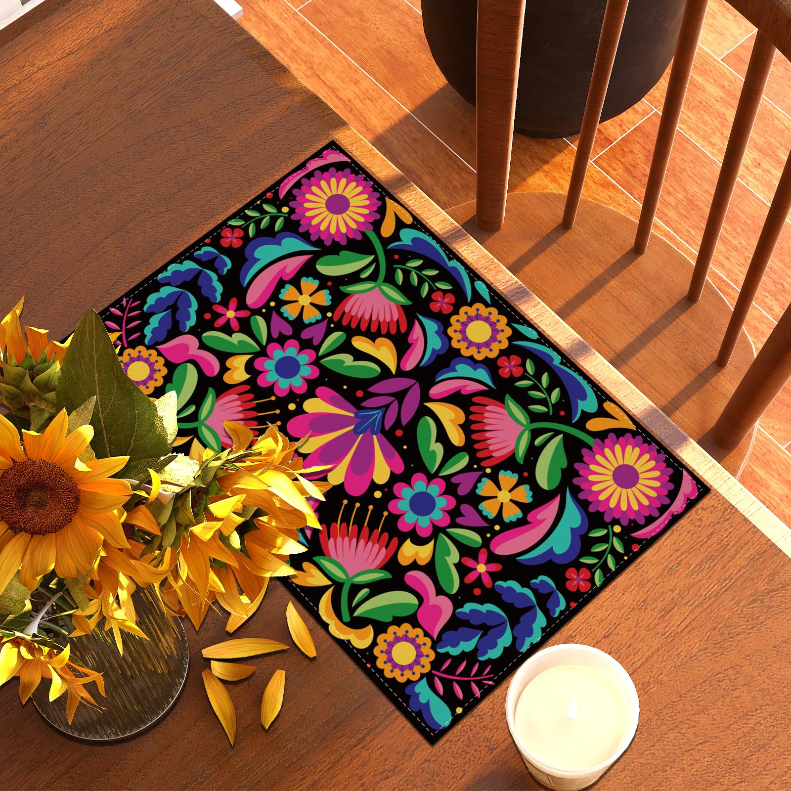 Lot De 4 Sets De Table En Céramique Talavera En Lin - Cinco De Mayo Jour Des