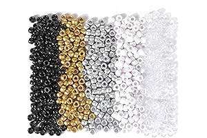 1200-Piece Assortment of Neutral-Colored Quefe Pony Beads