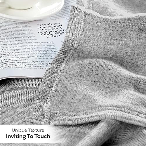 Miniatura 4 de Utopia Bedding Manta de punto tamaño Queen (90 x 90 pulgadas, rojo) 250 GSM, suave, jaspeado, ligera, transpirable, para sofá, cama y sofá