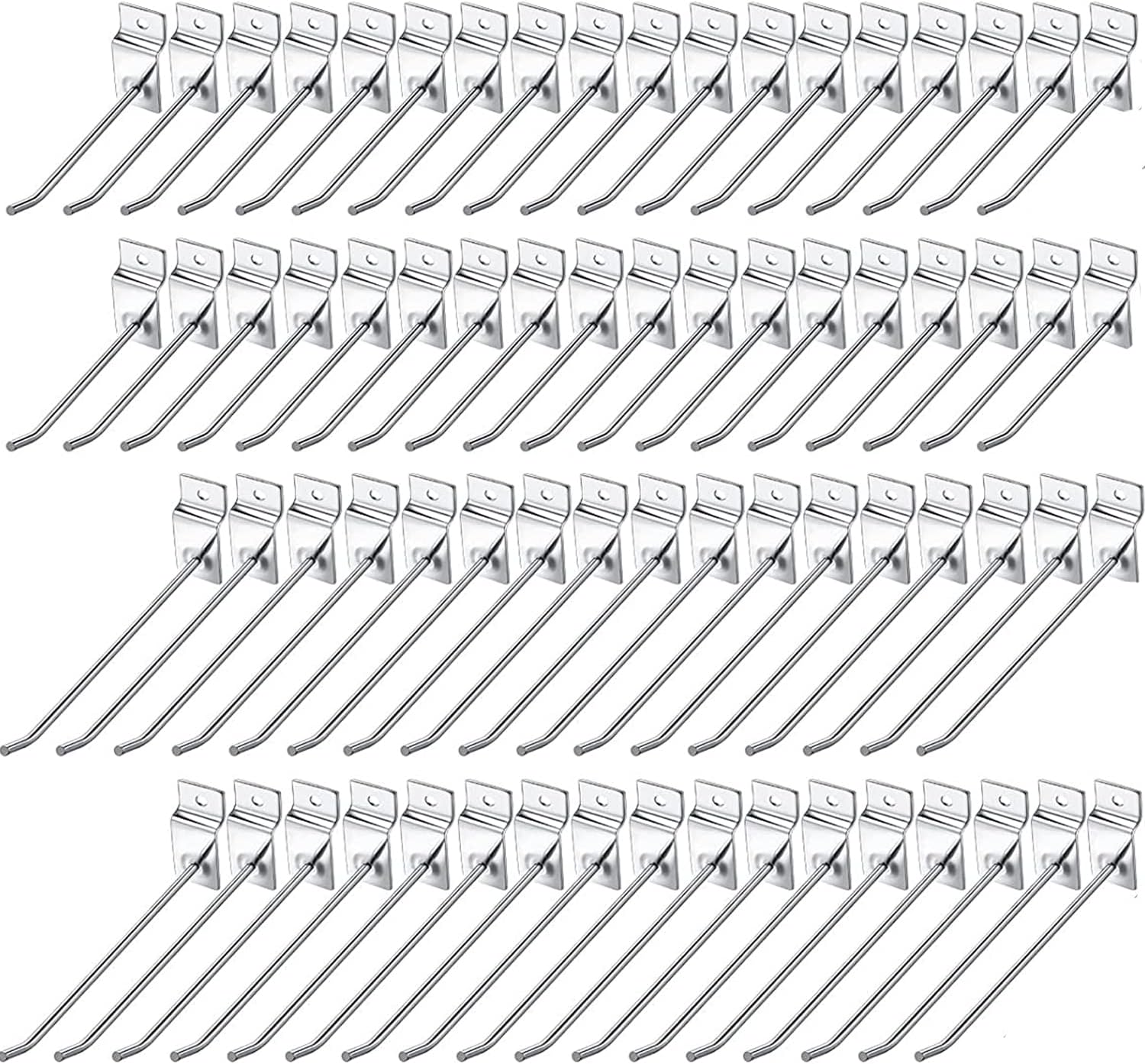 Hook for Slatwall 30cm Pegboard Hooks 100pcs Slat Wall Hook Slatwall Shelves Shop Display Long Metal Hooks for Hanging Used Garage Shop Home Retail Store