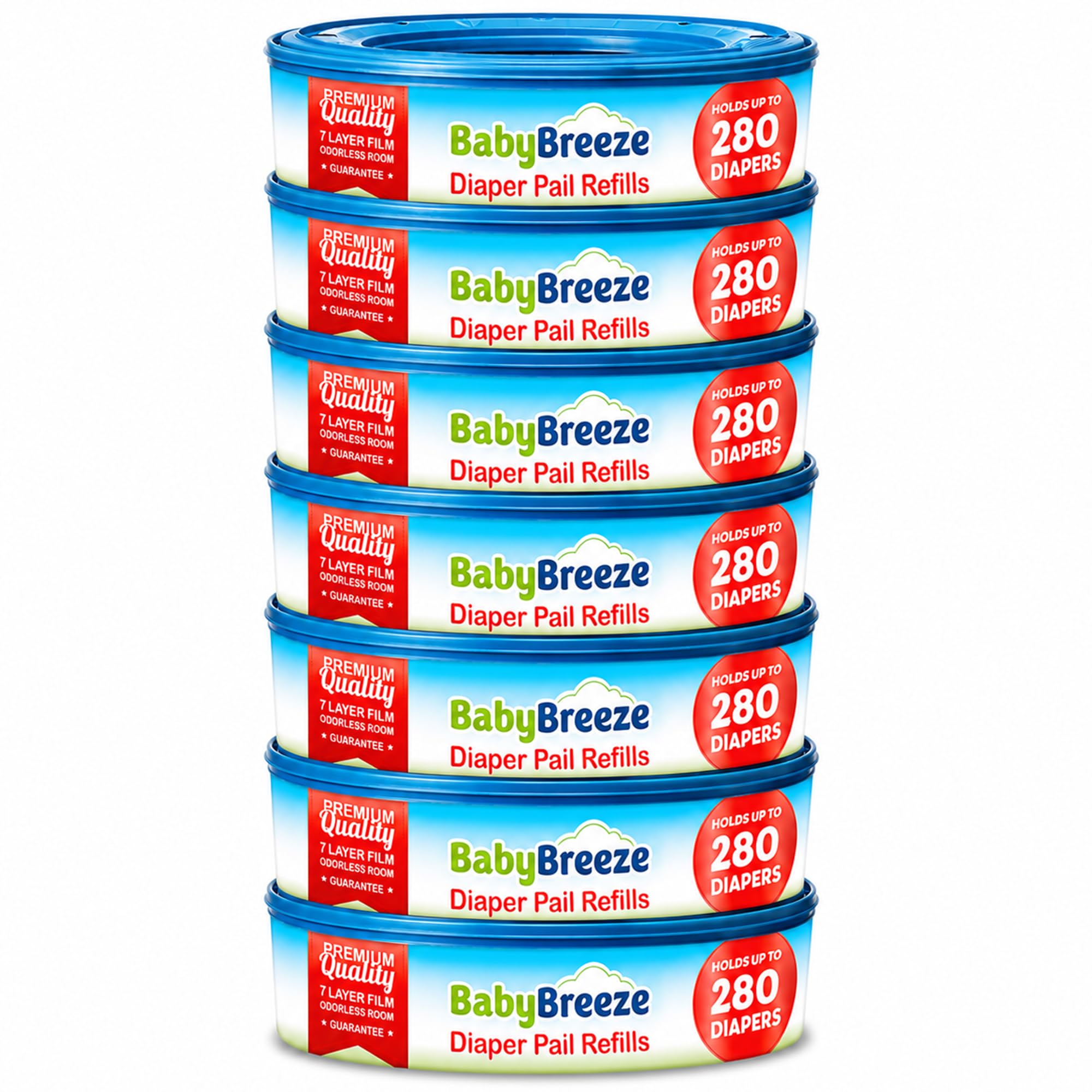 Diaper Pail Refill Bags Compatible with Playtex Diaper Genie- 1960 Count (7 Sets of 1 Pack) – by BabyBreeze-image-17