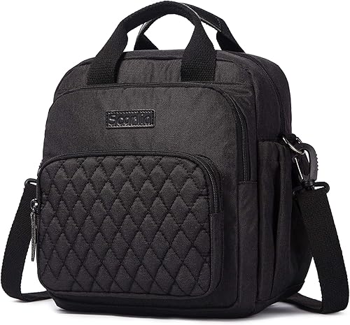 Scorlia Lonchera térmica aislada, bolsa de almuerzo convertible 3 en 1 con bolsillos laterales para mujer, lonchera alta con soporte para bebidas