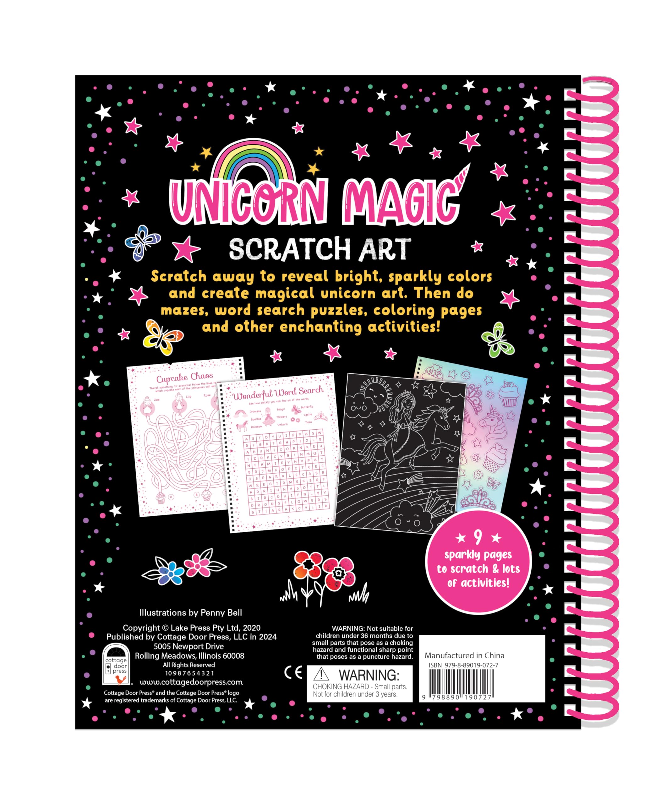 Condition photo showing New/Like New for Unicorn Magic Scratch Art Includes Scratch Art Designs, Fun Activities, and 25+ Sparkly Holographic Stickers for Kids Ages 3 and Up