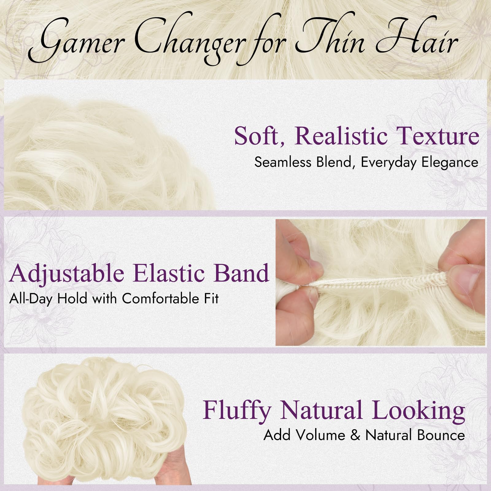 BARSDAR 2 PCS Messy Bun Hair Pieces - Image 3