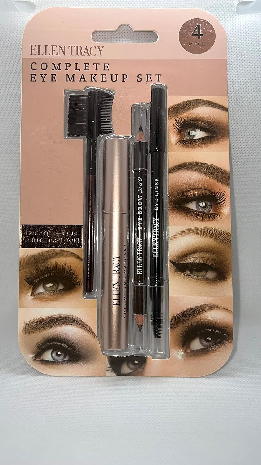 Ellen Tracy Complete Eye Makeup Set (Includes Lash & Brow
