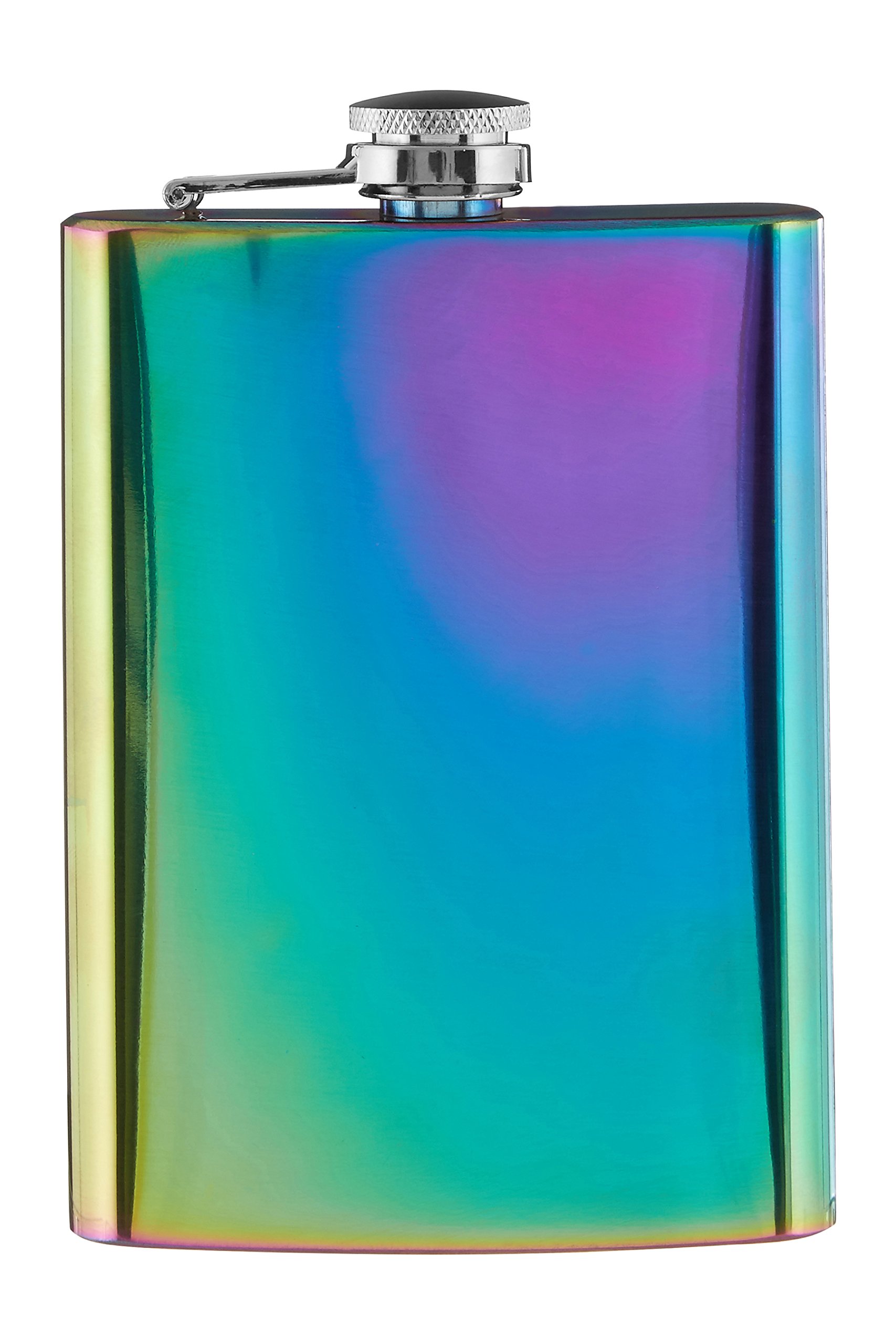 Premier Multi/Coloured Housewares Hip Flask, Rainbow, 8Oz, Stainless-Steel, -Colour, 2 X 9 X 14 Cm