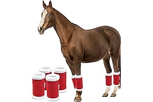 Christmas Horse Tack Red Santa Equestrian Decoration Fleece Horse Wraps