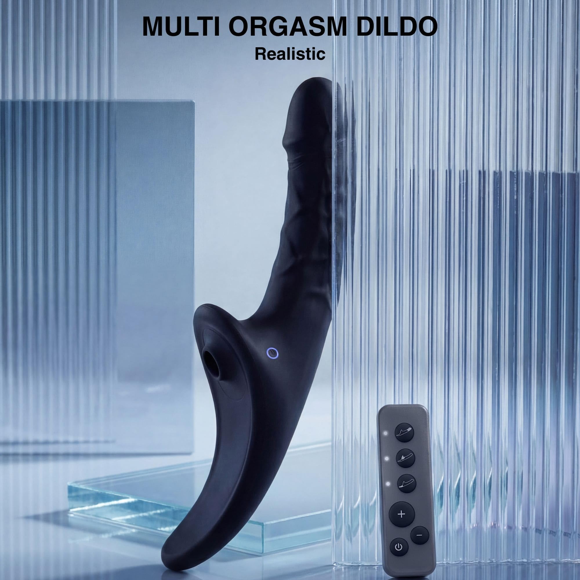 Strap-On-Me Dildo Realistico Telecomandato, Vibratore Massaggiatore 3 in 1 per Donna, Stimolazione Clitoridea Vaginale e Anale, 3 Motori, 5 Intensità, IPX7 Waterproof, Ricaricabile con Telecomando
