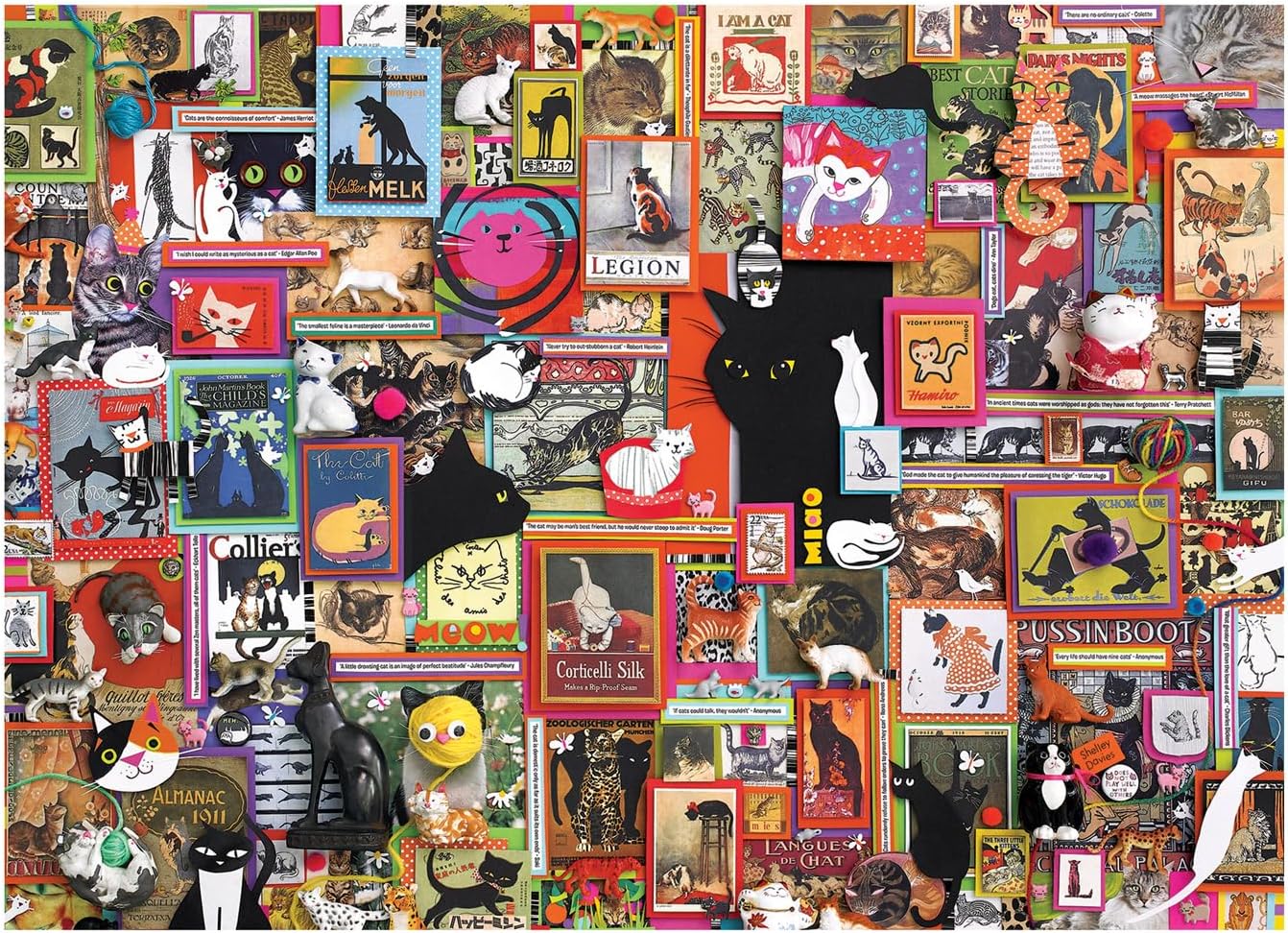 Cobble Hill 1000 Piece Puzzle - Catsville - Sample Poster Included