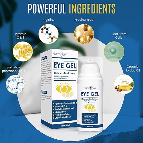 Miniatura 2 de Gel de ojos para ojos secos – Gel de noche con células madre vegetales, Matrixyl 3000 y péptidos – Geles debajo de los ojos para ojeras e hinchazón