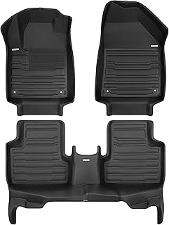 TuxMat - for Jeep Cherokee 2016-2024 Models - Custom Car Mats - Maximum Coverage, All Weather, Laser Measured - This Full Set Includes 1st and 2nd Rows