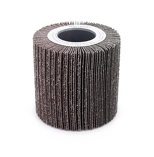 CS Unitec Rueda de disco con solapa PTX Accesorio de herramienta de amoladora de metal de grano 40 4 pulgadas de diámetro x 4-18 pulgadas de ancho