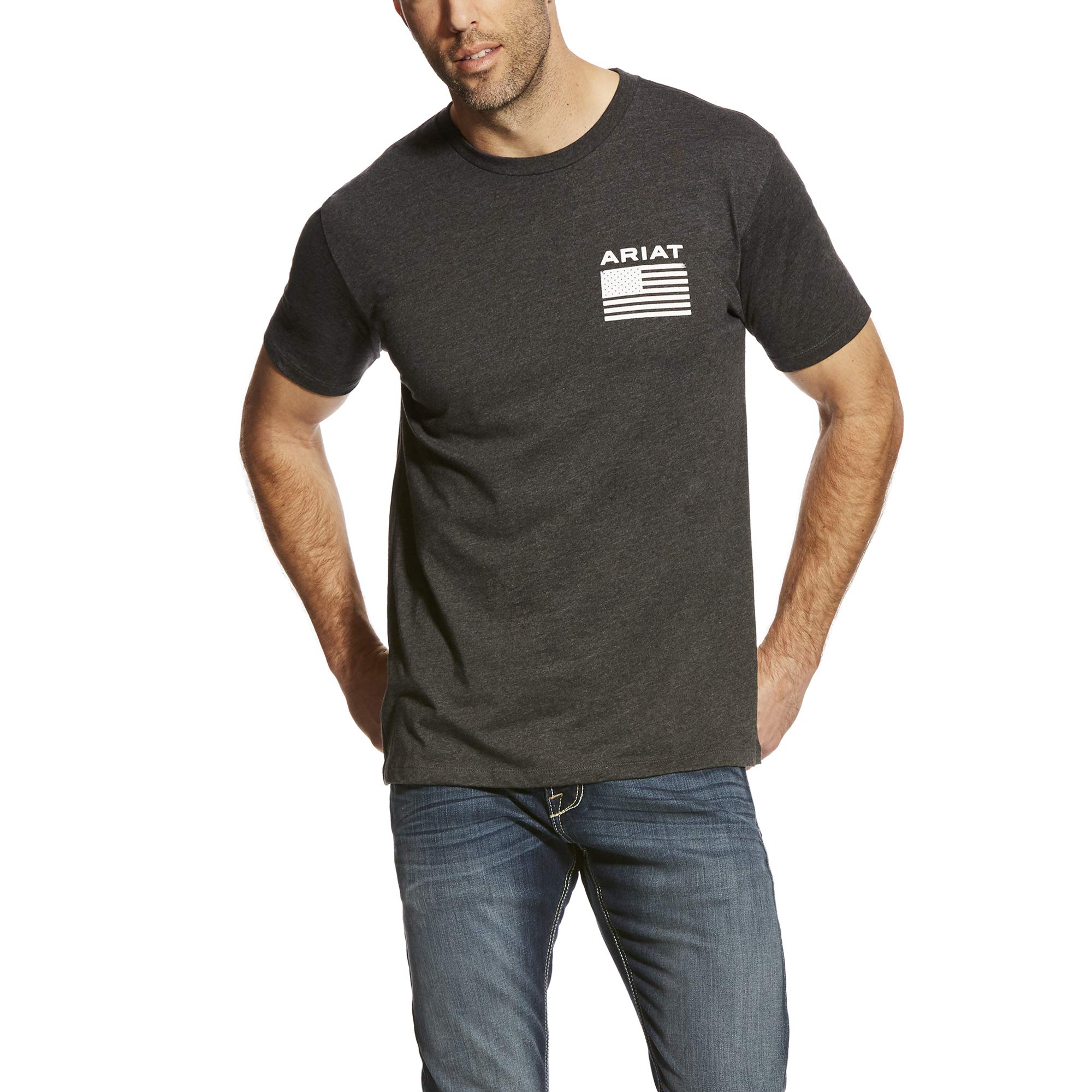 ARIATMen's Buckaroo T-Shirt, Buckhorn
