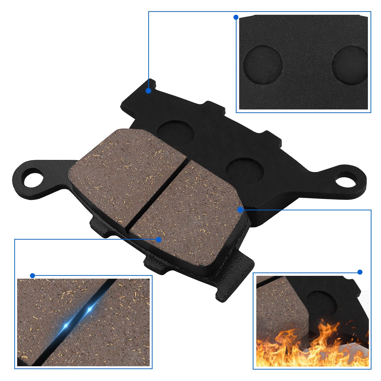 Pastillas de freno delanteras y traseras para Honda VTR 250, CB500X CB500F CB500R, Rebel 300 500 CMX 300 CMX 500, CTX 700, NC 700 NC 750, CB300F CBR300R